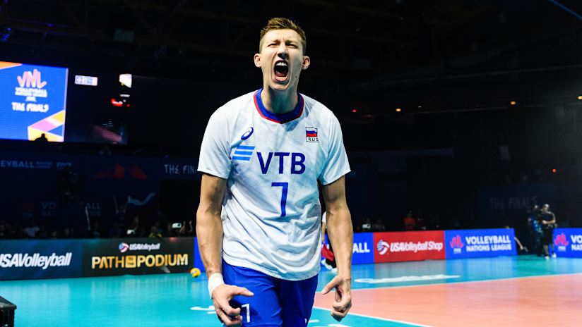 Dmitriy Volkov celebrates