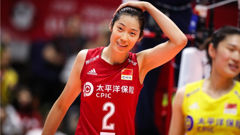 China's star Zhu Ting smiles