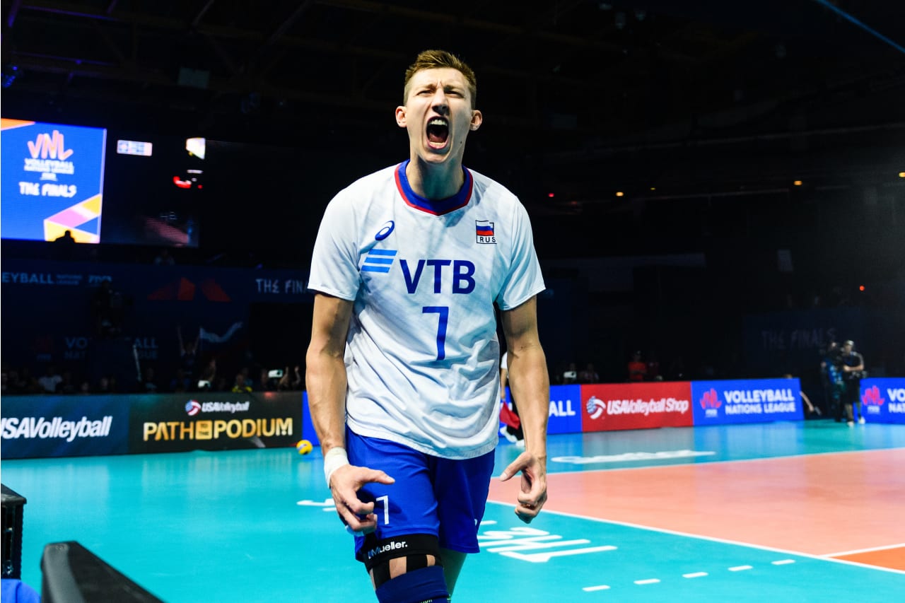 Dmitriy Volkov celebrates